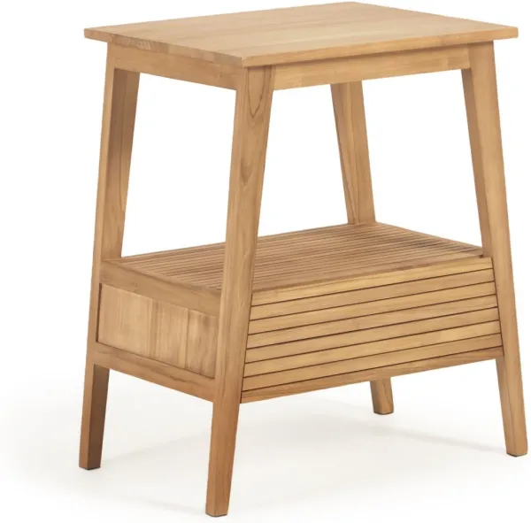 Kuveni, Badrumspall, naturlig, H80x70x50 cm, massivt trä