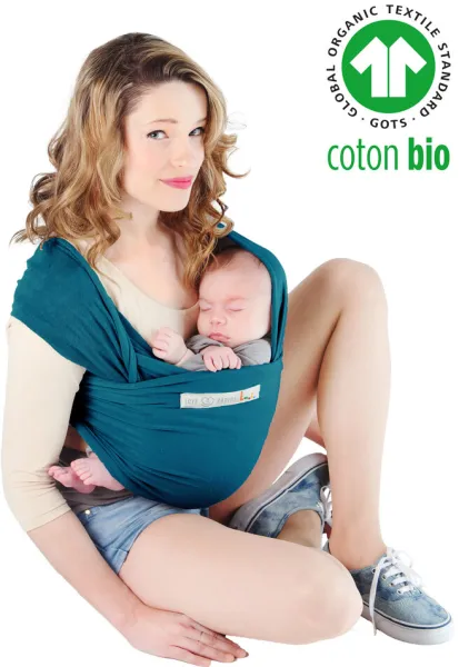 Basic ekologisk trikåsjal blå