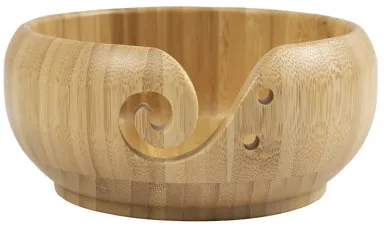 Garnskål, diameter 15 cm, H: 7,5 cm, bambu, 1 st.