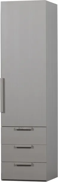 Rens, garderob, grå, H210x55x58 cm, valnöt