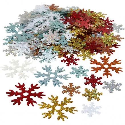 Paljetter, blandade färger, diameter 25+45 mm, 250 g/1 st.