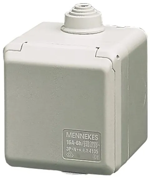 Uttag för utomhusbruk Mennekes CEE 3-polig 16A 230V IP44 6H 4102