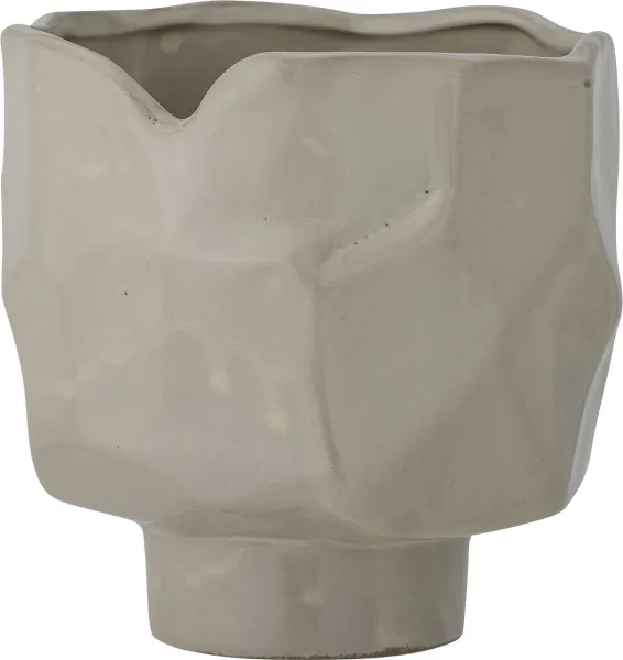 Sella, blomkruka, grå, stengods