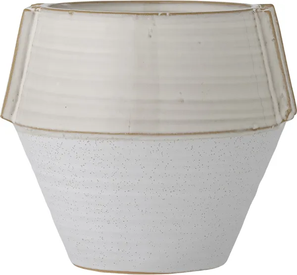 Zaki, blomkruka, vit, stengods