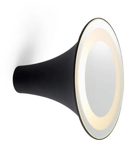 Trizo 21 Sirens Vägglampa Svart + Vitmatt Glas + Spegel Liten